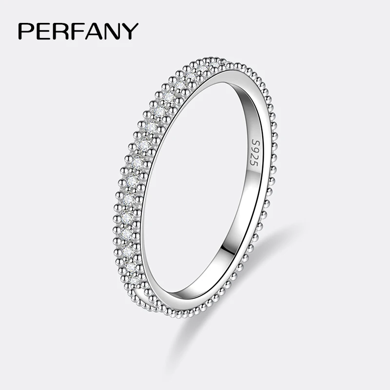 Anillo de moissanita para mujer, plata pura S925 brillante, anillo apilable de diamante de laboratorio GRA, joyería de boda de moda 1 Anillo de moissanita para mujer, plata pura S925 brillante, anillo apilable de diamante de laboratorio GRA, joyería de boda de moda 1