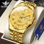 reloj mecánico automático de diamante Real para hombre, marca superior suiza, espejo de cristal de zafiro de lujo, calendario resistente al agua luminoso 1