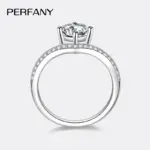 Anillo de moissanita de 0,5-2CT para mujer, diseño de corona de plata pura S925, Diamante de laboratorio, joyería de lujo para boda 5