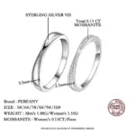 anillo de moissanita de plata pura para mujeres y hombres, anillo de pareja, joyería de boda de moda, regalo del Día de San Valentín 3 anillo de moissanita de plata pura para mujeres y hombres, anillo de pareja, joyería de boda de moda, regalo del Día de San Valentín 3