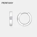 0.3CT pendientes de aro de moissanita de corte princesa para mujer 100% plata pura cuadrado diamante de laboratorio joyería de boda de moda 5