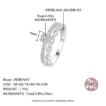 todos los anillos de moissanita mujeres S925 cadena de plata pura doble capa laboratorio diamante joyería de fiesta de lujo 3