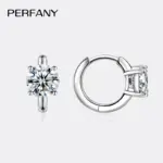 Pendientes de moissanita de 1 quilate para mujer, pendientes simples de cuatro garras de plata pura S925 con diamantes de imitación, joyería de boda de moda 4 Pendientes de moissanita de 1 quilate para mujer, pendientes simples de cuatro garras de plata pura S925 con diamantes de imitación, joyería de boda de moda 4