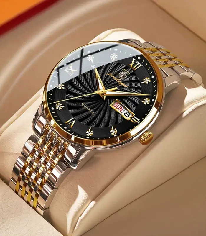 Reloj de Pulsera para Hombre, Accesorio de Acero Inoxidable, Incluye Fecha, Resistente al Agua, Deportivo, Brillante, Artículo de Lujo, Marca Líder, a la Moda, 2022 1