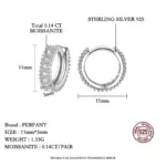 Pendientes de moissanita de 0,14 quilates para mujer, plata pura S925, diamantes cultivados en laboratorio, joyería de boda a la moda, regalos de fiesta 3 Pendientes de moissanita de 0,14 quilates para mujer, plata pura S925, diamantes cultivados en laboratorio, joyería de boda a la moda, regalos de fiesta 3