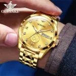 marca superior, escultura de oro Real de lujo, diseño de dragón, reloj mecánico para hombres, movimiento MIYOTA, calendario luminoso automático, semana 3