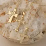 Collares con colgante de cruz de diseño minimalista y elegante para mujer, joyería para fiesta diaria 1