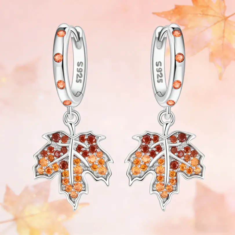 Pendientes de Plata de Ley S925 con Diseño de Iris, Flores de Cerezo y Hojas de Arce para Mujer, Uso Diario, Regalo de Cumpleaños, Joyería Fina 1 Pendientes de Plata de Ley S925 con Diseño de Iris, Flores de Cerezo y Hojas de Arce para Mujer, Uso Diario, Regalo de Cumpleaños, Joyería Fina 1