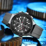 Reloj CURREN 8462 de cuarzo de lujo para hombre, correa de silicona, código de sincronización multifuncional, reloj clásico luminoso resistente al agua para hombre 6