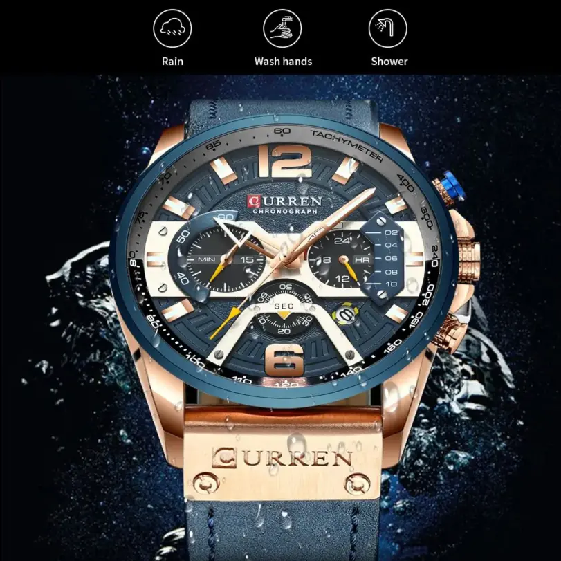 Reloj CURREN de cuarzo con fecha a la moda para hombre, reloj de lujo de marca superior para hombre, cronógrafo, reloj deportivo para hombre, reloj Masculino 4
