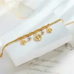 316L Acero inoxidable árbol redondo pulsera con dije de circón blanco para mujer chica nueva moda joyería que no se decolora regalo fiesta 5