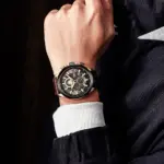 Reloj CURREN para hombre, cronógrafo deportivo de marca de lujo, relojes de pulsera militares de cuero genuino resistentes al agua, reloj para hombre, reloj Masculino 5