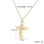 Collares con colgante de cruz de diseño minimalista y elegante para mujer, joyería para fiesta diaria 5