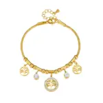 316L Acero inoxidable árbol redondo pulsera con dije de circón blanco para mujer chica nueva moda joyería que no se decolora regalo fiesta 6
