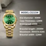 CADISEN DD40 relojes para hombre, reloj automático de lujo para hombre, reloj de pulsera mecánico con cristal de zafiro AR para hombre, 10Bar MIYOTA 8285 Movt 2023 nuevo 5