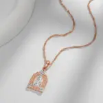 Kinel-collar con colgante de la Virgen María de lujo para hombre y mujer, Color oro rosa 585, circonita Natural, abalorio de Jesús, joyería fina diaria, regalos 5