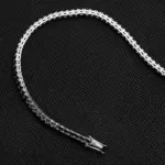 KNOBSPIN-pulsera de tenis de moissanita negra chapada en plata de ley 925, pulsera de oro blanco de 18k para mujer y hombre, joyería de fiesta de Hip Hop 3