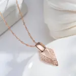 Kinel nueva moda collar con colgante brillante para mujer geometría inusual hueco 585 Color oro rosa étnico novia joyería fina diaria 5