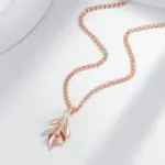 Kinel-collar con colgante nupcial étnico de flor única para mujer, moda 585, Color oro rosa, joyería fina diaria de alta calidad 5