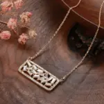 Kinel-collar con colgante cuadrado de circón Natural para mujer, joyería fina diaria de alta calidad, Color oro rosa, a la moda, 585 5