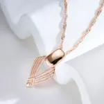 Kinel nueva moda collar con colgante brillante para mujer geometría inusual hueco 585 Color oro rosa étnico novia joyería fina diaria 4