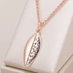 Kinel-collar con colgante grande de flor de Metal brillante para mujer, mezcla de colores de oro rosa y plata 585, joyería Vintage fina para uso diario 1