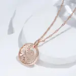 Kinel-collar con colgante de oro rosa 585 de lujo para mujer, flor de cristal, circón Natural, boda nupcial, joyería fina diaria de alta calidad 4