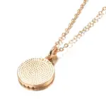 Kinel-collares con colgante de moneda redonda para mujer, Color oro rosa 585, circonita Natural Simple, colgante brillante, joyería fina para fiesta 5