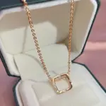 Kinel-collar con colgante cuadrado para mujer, Color oro rosa 585, accesorios de circón Natural, colgante diario, joyería fina 3