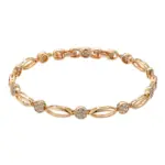 Kinel tendencia novedosa Simple 585 pulsera de Color oro rosa para mujer circón Natural de lujo novia boda joyería fina diaria 2023 nuevo 6