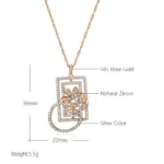 Kinel-collar con colgante cuadrado y ancho para mujer, Color oro rosa y plata, mezcla de flores de cristal Boho, joyería étnica Retro, 585 2