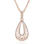 Kinel-collar con colgante brillante único para mujer, moda 585, Color oro rosa, flor de Metal, joyería Retro fina de alta calidad 6