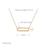 Kinel-collar con colgante brillante de lujo para mujer, joyería fina diaria de alta calidad, geometría, Color oro rosa 585 2