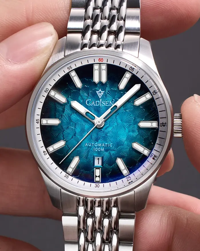Reloj de Pulsera CADISEN 2026 Automático Mecánico para Hombre, Esfera Azul, Estilo Casual de Negocios, Resistente al Agua 10 ATM, Movimiento Japonés MIYOTA 8215 1