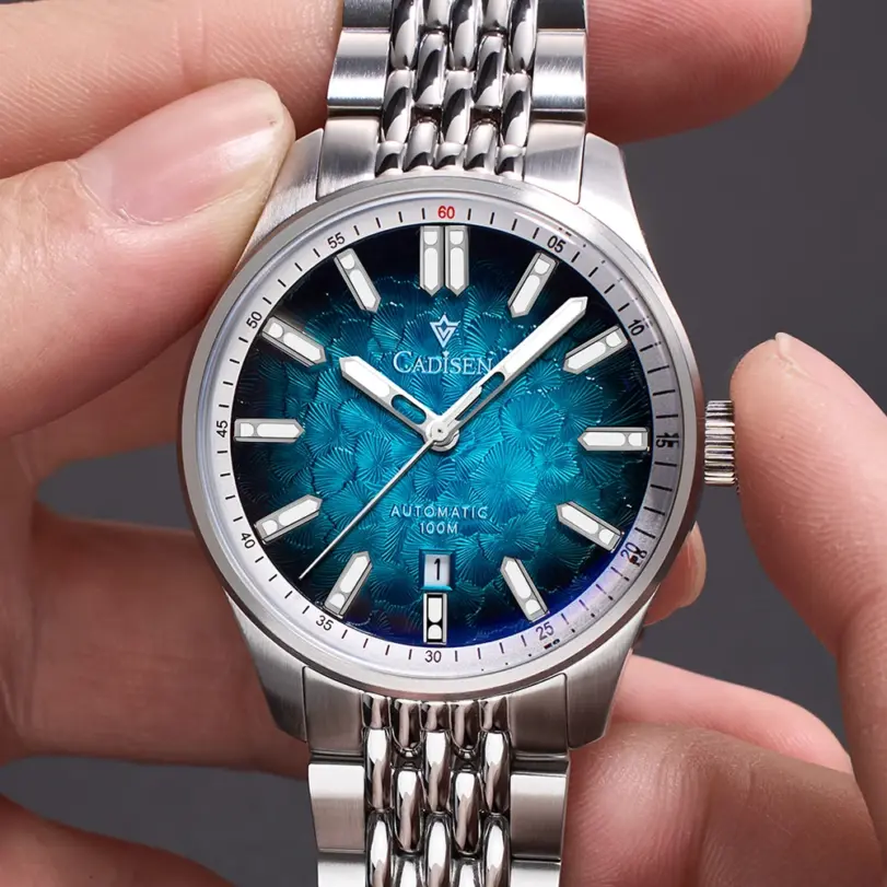 Reloj de Pulsera CADISEN 2026 Automático Mecánico para Hombre, Esfera Azul, Estilo Casual de Negocios, Resistente al Agua 10 ATM, Movimiento Japonés MIYOTA 8215 1 Reloj de Pulsera CADISEN 2026 Automático Mecánico para Hombre, Esfera Azul, Estilo Casual de Negocios, Resistente al Agua 10 ATM, Movimiento Japonés MIYOTA 8215 1