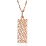Kinel, collar con colgante brillante a la moda novedosa para mujer, colgante cuadrado Simple de Color oro rosa 585, joyería diaria de alta calidad 6