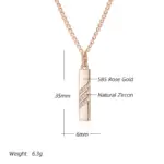 Kinel-collar con colgante de circón Natural marrón ovalado para mujer, moda 585, Color oro rosa, joyería de boda para novia de alta calidad 2