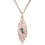 Kienl-collar con colgante de flor de Color oro rosa 585, accesorios cuadrados coloridos de circón Natural, joyería fina diaria 6