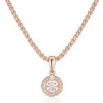 Kienl-collar con colgante de Color oro rosa 585, accesorios de circonita Natural oscilante a la moda, joyería diaria de alta calidad 6