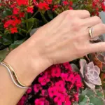 Pulseras de Doble Onda con Moissanita KNOBSPIN para Mujer, Certificadas por GRA, Diamantes de 1.5mm, Plata de Ley s925, Bañadas en Oro de 18K 3