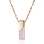 Kienl Trend-collar con colgante de circón Natural rosa cuadrado para mujer, Color oro rosa 585, accesorios exquisitos, joyería fina diaria 6