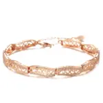Kinel-pulsera de oro rosa 585 para mujer, brazalete de lujo con circonita Natural, joyería fina Vintage para boda, novedad de 2022 1