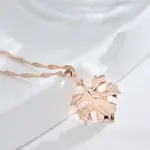 Kinel, nueva tendencia, collar con colgante de hoja para mujer, moda 585, Color oro rosa, joyería de Metal creativa, collar diario romántico único 3