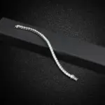 KNOBSPIN-collar de pulsera de tenis de moissanita de 5mm para mujer, de Plata de Ley 925, Diamante de laboratorio D VVS1 con joyería con certificado GRA 4