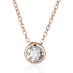 Kinel-collar con colgante de circón Natural para mujer, abalorios redondos simples de Color oro rosa 585, joyería fina diaria de alta calidad 6