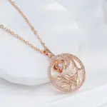 Kinel-collar de flores huecas de oro rosa 585 para mujer, circonita Natural, joyería étnica diaria para fiesta de boda, novedad de 2023 3