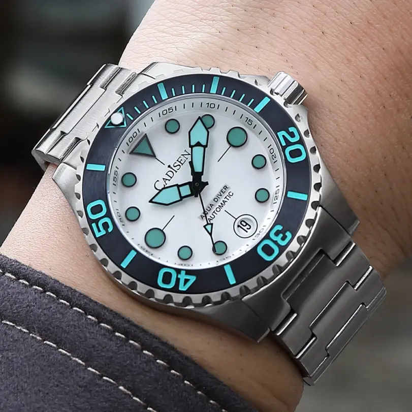 NUEVO Reloj CADISEN AQUA DIVER 2026, Reloj de Lujo para Hombre, Automático, Japonés 8215, 100M Resistente al Agua, Luminoso, Mecánico 3