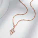 Kinel-collar con colgante pequeño de cruz de iglesia ortodoxa de lujo para mujer, Color oro rosa 585, circonita Natural, abalorio de Jesús, joyería diaria 6