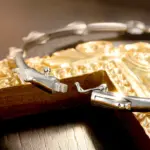 Brazalete KNOBSPIN con Moissanita, 5 Piedras, Corte Marquise de 3x6mm, Plata de Ley 925 Chapada en Oro Blanco de 18k, Certificado GRA, para Mujer 4