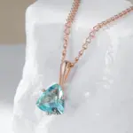 Kinel-collar con colgante nupcial de circón Natural verde romántico, Simple, de lujo, Color oro rosa 585, joyería fina diaria, regalo para mujer 4